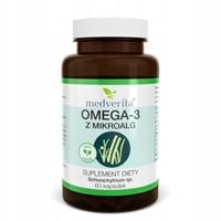 OMEGA-3 z mikroalg alg Schizochytrium VEGE DHA kwasy tłuszczowe 60 kapsułek