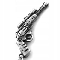 16 0032 Rewolwer Punk Styl Broń Wisorek talizman lunetka