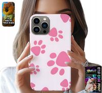 ETUI DO IPHONE 13 PRO - RÓŻOWE PSIE ŁAPKI, PLECKI, OBUDOWA CASE