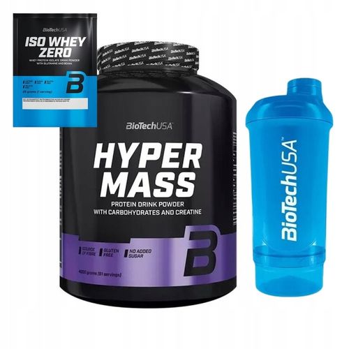 BIOTECH USA HYPER MASS 5000 4000g GAINER NA MASĘ + SHAKER + PRÓBKA ISO WHEY na Arena.pl
