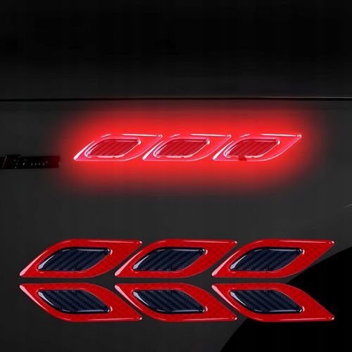 6 NAKLEJKI NALEPKI FOLIA OCHRONNA ŻYWICZNA 3D ODBLASKOWA DO SAMOCHODU na Arena.pl