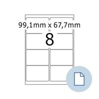ETYKIETY SAMOPRZYLEPNE A4 100 SZT 99,1X67,7 LABELS EP 7165