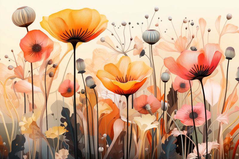 Plakat 45x30cm Taneczne Maki zdjęcie 1