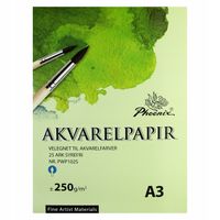 2 x Blok do akwareli 25 arkuszy A3 biały Phoenix 250g do farb wodnych 29,7x