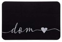 Wycieraczka podgumowana tekstylna 60 x 40 cm poliester tworzywo czarna wz.2