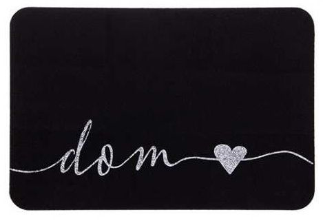 Wycieraczka podgumowana tekstylna 60 x 40 cm poliester tworzywo czarna wz.2 na Arena.pl