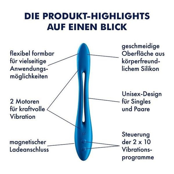 Elastic Game Multi Vibrator (Dark Blue) zdjęcie 3