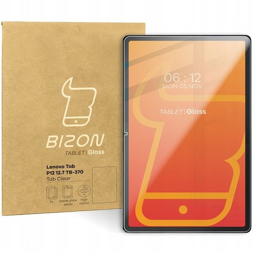 Szkło hartowane na tablet Bizon do Lenovo Tab P12 12.7 TB 370, 2 sztuki na Arena.pl
