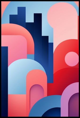 Plakat 67,5x100cm Miasto Kolorów na Arena.pl