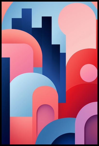 Plakat 67,5x100cm Miasto Kolorów zdjęcie 2