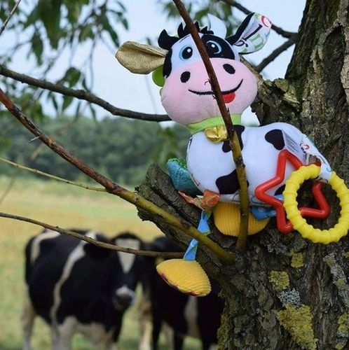 BaliBazoo Krówka CAESAR Zawieszka maskotka Sensoryczna z Wibracjami Gryzak na Arena.pl