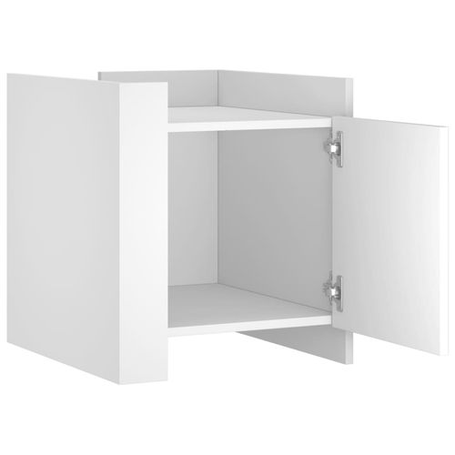 Szafka nocna, biała, 45x50x50 cm, materiał drewnopochodny na Arena.pl