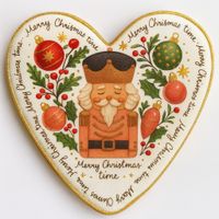 CIASTKO LUKROWANE DZIADEK DO ORZECHÓW NO10 SERCE ROZ.S RĘCZNIE ROBIONE