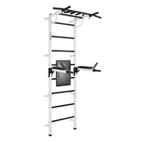 Drabinka gimnastyczna Gamma Workout Grand z drążkiem i poręczami biała