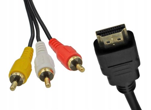 KONWERTER HDMI DO RCA ADAPTER AV CINCH NOWY MODEL WIREWAY WW411015 2m na Arena.pl