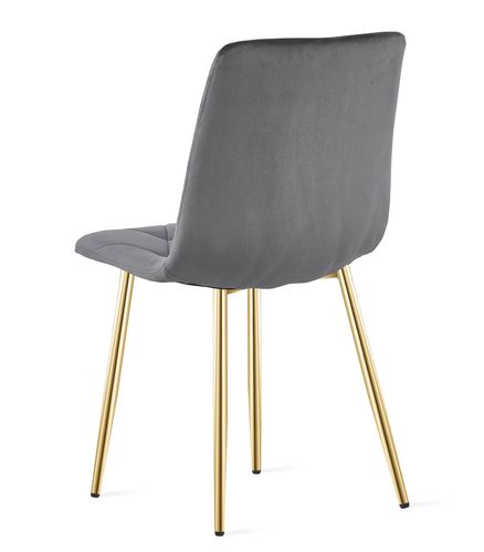 Krzesło LIBRA - ciemny szary aksamit / nogi kolor złoty x 2 na Arena.pl