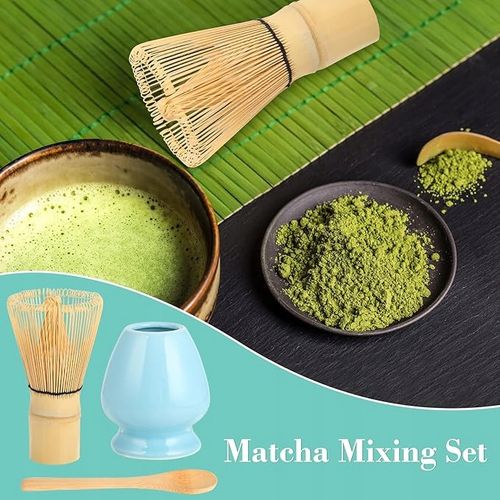 Matcha Box 4-częściowy zestaw do matchy Miotełka 2x Łyżeczka Podstawka na Arena.pl
