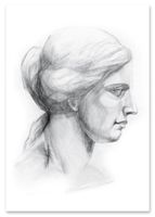 Plakat grecki posąg profil szkic 70x100 cm