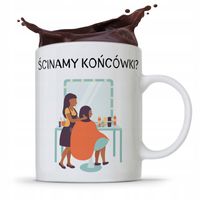 Kubek Fryzjera Fryzjerki Ścinamy Końcówki Prezent Z Nadrukiem Ze Zdjęciem