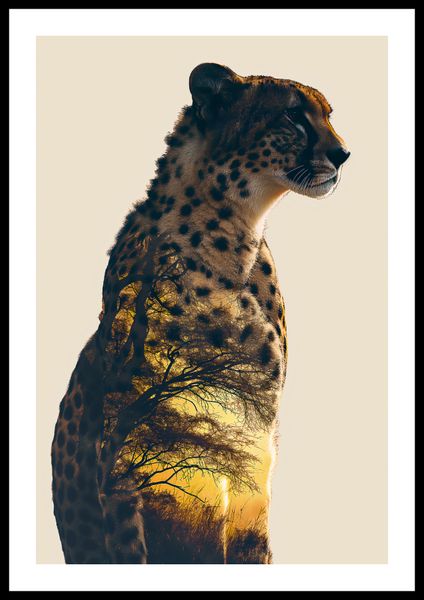 Plakat 40x60cm Gepard Duch Sawanny zdjęcie 3