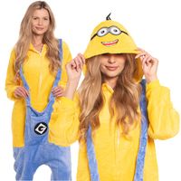 Piżama Damska Kombinezon Kigurumi Onesie Kostium Minionek Żółty 145-155cm S