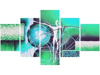 OBRAZ ABSTRAKCYJNY TANIEC ZIELENI