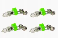 4x SYGNALIZATOR WĘDKE SZCZYTÓWKĘ DZWONEK+DIODY LED