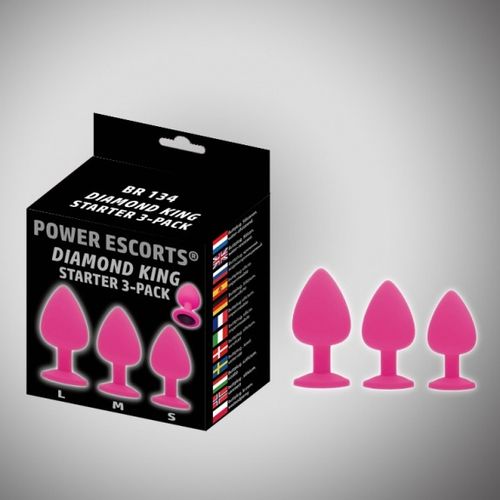 diamond king starter 3-pack, pink/clear stone na Arena.pl