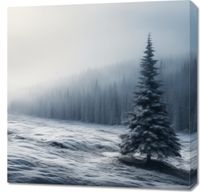 Obraz 70x70cm Samotna Choinka