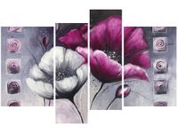 130CM 85 OBRAZ 4 ELEM MALOWANE MAKI ŚCIENNY