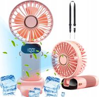 WENTYLATOR WIATRAK SKŁADANY PODRĘCZNY USB NA BATERIE 4000mAh WYCISZENIE