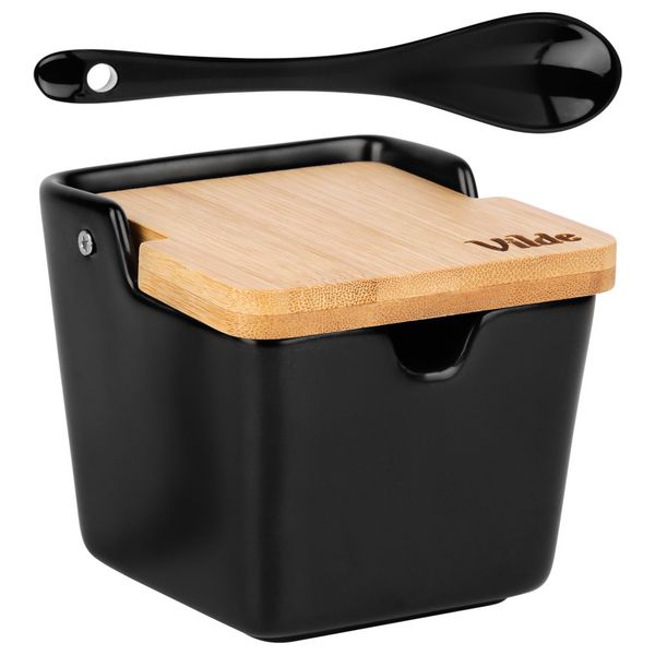 Cukierniczka ceramiczna czarna 250 ml zdjęcie 1