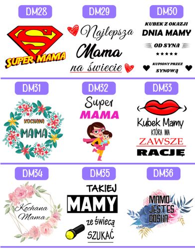KUBEK Z NADRUKIEM PREZENT DLA MAMY ŻONY NA DZIEŃ  MATKI MAMA URODZINY WZORY na Arena.pl