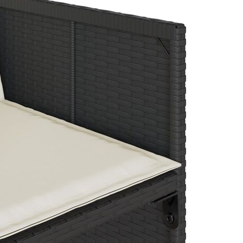 9-cz. zestaw mebli ogrodowych z poduszkami, czarny, rattan PE na Arena.pl