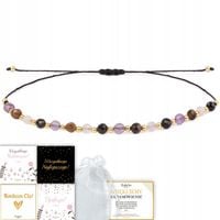 BRANSOLETKA TURMALIN KWARC AMETYST TYGRYSIE OKO TALIZMAN KAMIENIE