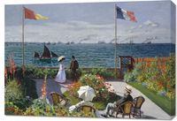 Obraz 100x70cm Garden at Sainte-Adresse, Monet Vintage