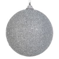 Bombka świąteczna plastikowa choinkowa 10cm srebrna x4