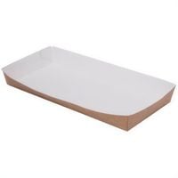 tacka papierowa głęboka kraft 20 x 9 x 2,5 cm 100 szt.