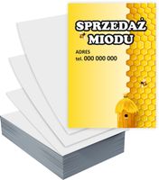 Ulotki A4 100 szt firmowe reklamowe SPRZEDAŻ MIODU+ PROJEKT GRATIS