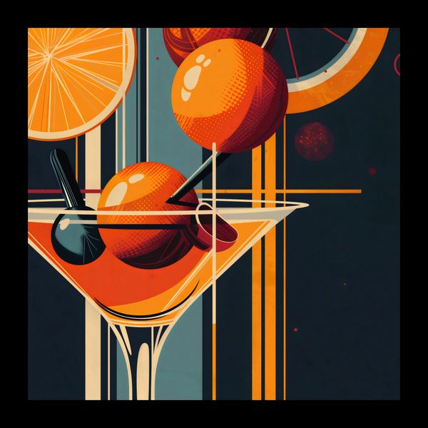 Plakat 20x20cm Koktajl w Stylu zdjęcie 2