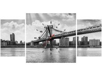 80X40CM ZEGAR BROOKLYN NOWY JORK OBRAZ