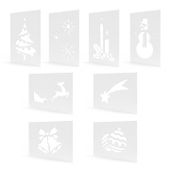 Szablony do sztucznego śniegu Boże Narodzenie, 8 szt.