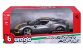 Ferrari 296 GTB Assetto Fiorano 1:18 Bburago 18-16017 SZARY SAMOCHÓD
