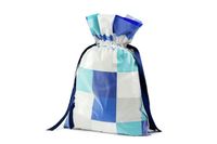 1277 WOREK NIEBIESKIE KWADRATY NA PREZENTY TORBA L 40X56