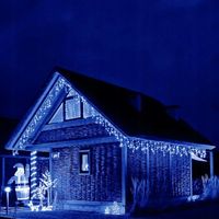 LAMPKI ZEWNĘTRZNE 300 LED SOPLE 14m GIRLANDA Świąteczna Kurtyna Świetlna