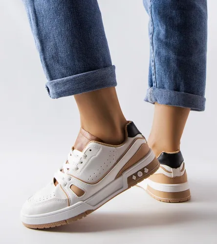 Białe sneakersy z beżowymi wstawkami Willson 39 na Arena.pl