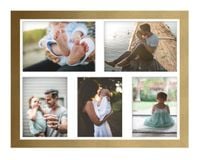 Ramka na 5 zdjęć Hekla 40x50x5 MDF galeria zdjęć złoty 1szt.