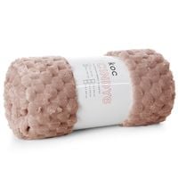 Koc flano CINDY6 200x220 mocha 260gsm 3D miękki