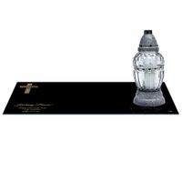 SZKLANA PODSTAWKA POD ZNICZE 60x20cm 506c Bracie