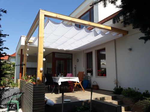 ROLETA RZYMSKA PRZECIWSŁONECZNA WODOSZCZELNA ROZSUWANA ZWIJANA BIAŁA 4X4 na Arena.pl